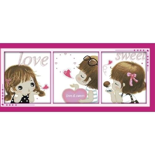 Childishness cross stitch kit 14ct 11ct count print canvas wall clock stitching embroidery DIY handmade needlework