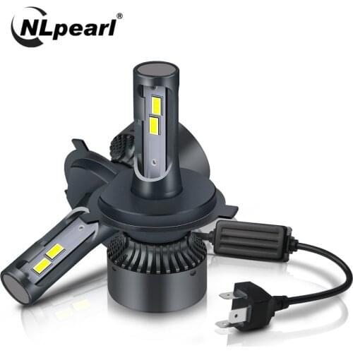 NLpearl 1pair 6500K LED H4 H7 H1 H3 H8 H9 H11 9005 9006 9012 HB3 HB4 Auto LED Headlight Bulb 16000LM 60W Car Driving Fog Light
