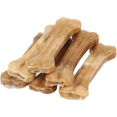 New Dog Bones Chews Toys Supplies Leather Cowhide Bone Molar Teeth Clean Stick Food Treats Dogs Bones for Puppy Accessories