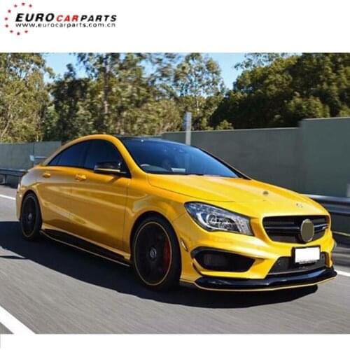 CLA45 front lip fit for CLA-class W117 sport CLA45 to RZ style carbon fiber w117 front splitter under front bumper 2014-2016
