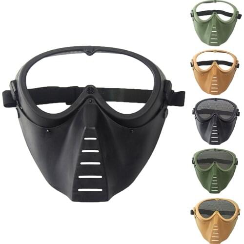AIRSOFTA Airsoft Mask Steel Wire Mesh Protection Helmet Mask Field Hunting Tactical Rifle BB Gun Shooting Paintball Accessories