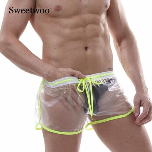 Swimwear Men Sexy Swimming Trunks Transparent Swimsuit Sunga Man Beach Shorts Swim Briefs Mayo De Praia Homens Maillot De Bain
