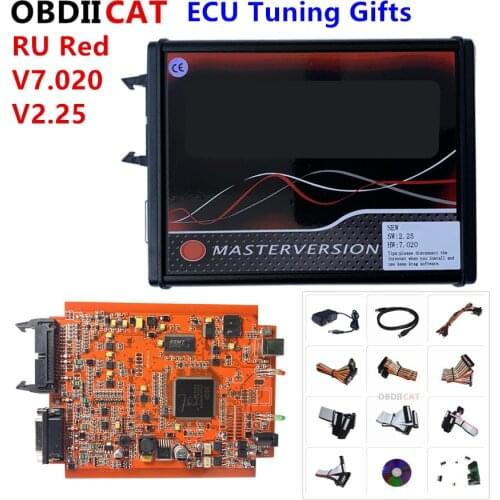 Online V2.53 EU Red KE V5.017 KT V7.020 V2.25 OBD2 Manager Tuning Kit A quality LED BDM Frame ECU Programmer for cars/trucks