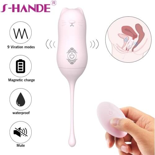 S - HANDE Wireless Remote Control Vibrating Silicone Bullet Egg Vibrators USB Magnetic Rechargeable Massage Ball Adult Sex Toys