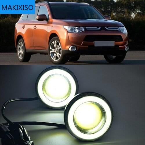For Mitsubishi Outlander 2013 2014 2015 LED DRL Daytime driving Running Lights Daylight Waterproof Fog Head Lamp white