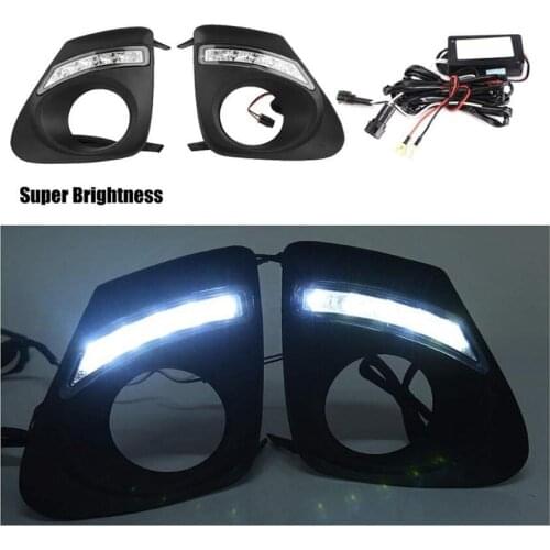 LED Daytime Running Lights for Toyota Corolla 2010 2011 2012 2013 DRL Fog Lamp Cover Light