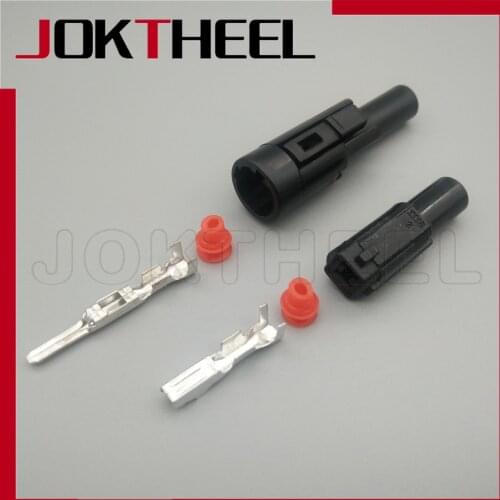 1-20 set Furukawa 1 pin circular black waterproof male female electric auto wire connector FW-C-1M-B FW-C-1F-B