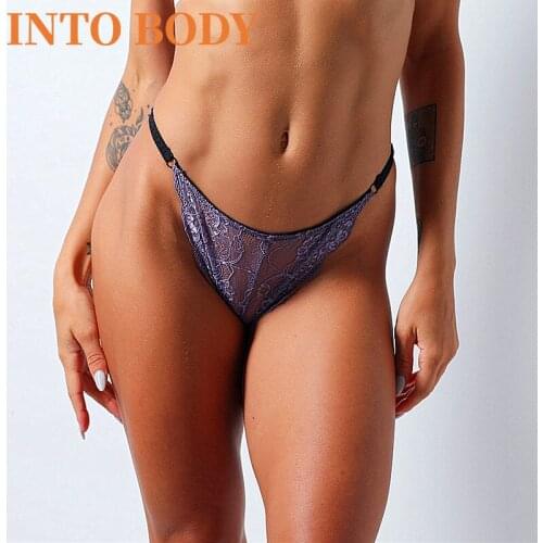 2pcs/Sexy Women Lace Panties See-through Seamless Breathable Panties Girls Underwear Panties Thong Low Waist Ladies Panties