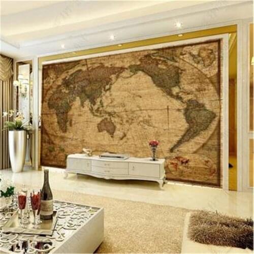 3d Wallpaper Retro Wood Grain HD World Map Wallpaper 3d on the wall Home Decor Living Room 3d Mural Wallpaper