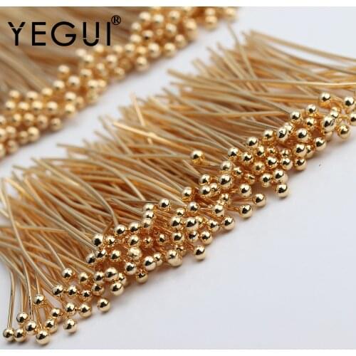 YEGUI M510,jewelry accessories,18k gold plated,0.3 microns,needle,nickel free,copper metal,diy jewelry,jewelry making,25g/lot