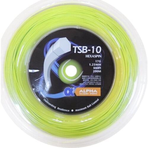 Alpha Tennis String-Strength Controll Excellent Spin String Hexagon 1.25mm/1.20mm 200m Tennis Trainer Net TSB-10