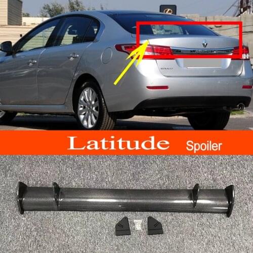 Latitude Real Carbon Fiber GT-style Car-styling Sporty Rear Trunk Wing Spoiler for Renault Latitude Sedan