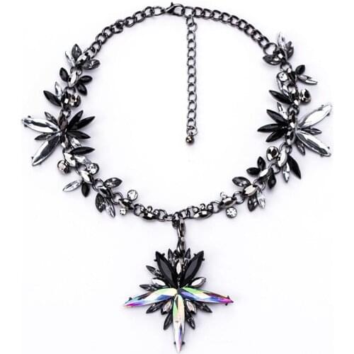 Bohemian Luxury Crystal Statement Necklace&Pendant Collar Collier Bijoux Multicolored Big Brand Wedding Women Hot