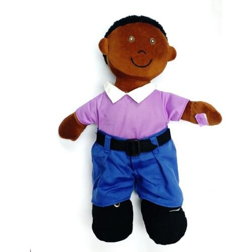 Kids boy Ethnic educational learn cloth dress tie shoelaces Buckle Body Stuffed Toy Realistic Baby Doll Birthday Christmas Gifts