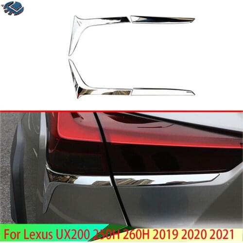 For Lexus UX200 250H 260H 2019 2020 ABS Chrome Trim Tail Light Rear Back Frame Lamp Cover molding