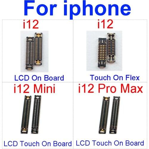 FPC Connector For iPhone 12 mini 12 12 Pro Max Lcd Digitizer Touch Screen Connector Clip On Motherboard Flex Cable Repair Parts