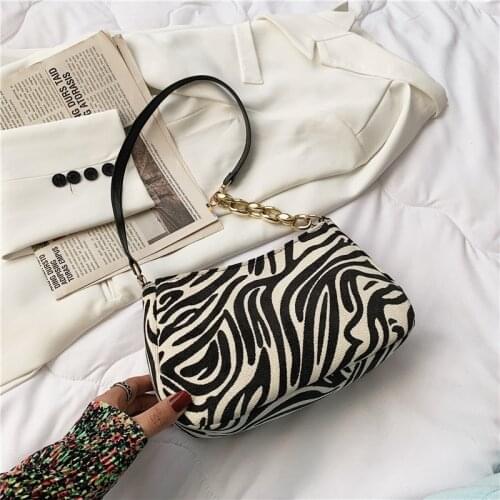Retro Canvas Handbags for Women 2021 New Fashion Personality Womens Shoulder Bag Leopard Lattice Zipper Shopping Bag