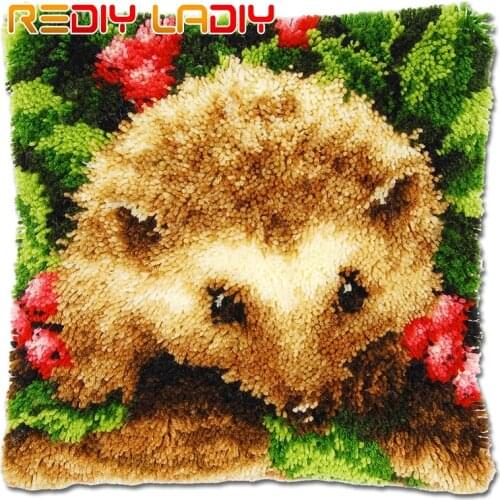 Latch Hook Cushion Kit Animals Pillow Case Crochet Hobby & Crafts DIY Yarn for Embroidery Art Cushion Cover Owl Sofa Bed Pillows