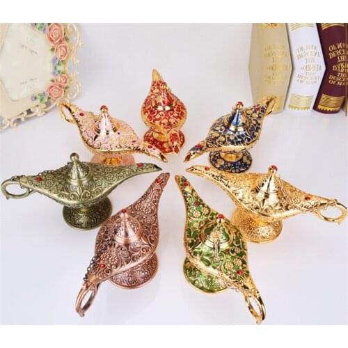 Aladdin lamp tin ware antique European handicraft alloy Arab creative craft decoration Russian wishing lamp Salt sauce bottles