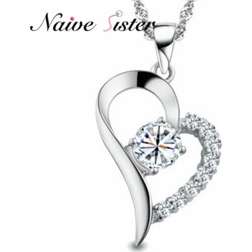 Hot Sale Heart Pendant Necklace Fashion Statement Necklaces For Women Cute Christmas Gift Chain Jewelry