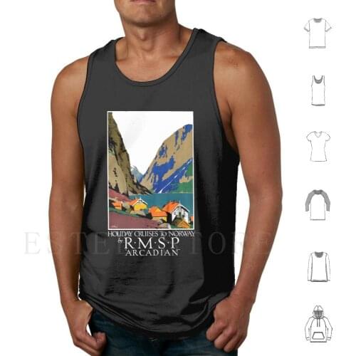 Norway Mountain Illustration Tank Tops Vest Norway Nordic Norway In A Nutshell Norway Flag Norway Fjords Norway Maple