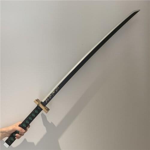 Demon Slayer Cosplay Sword 1:1 Tokitou Muichirou Sowrd Anime Ninja Knife Kimetsu no Yaiba Sword Weapon PU Prop Model Gift 104cm