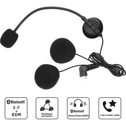 Microphone Earpiece Type-c Interface For BT-S3 BT-S2 Motorcycle Bluetooth Headset Helmet Intercoms Handsfree Interphone