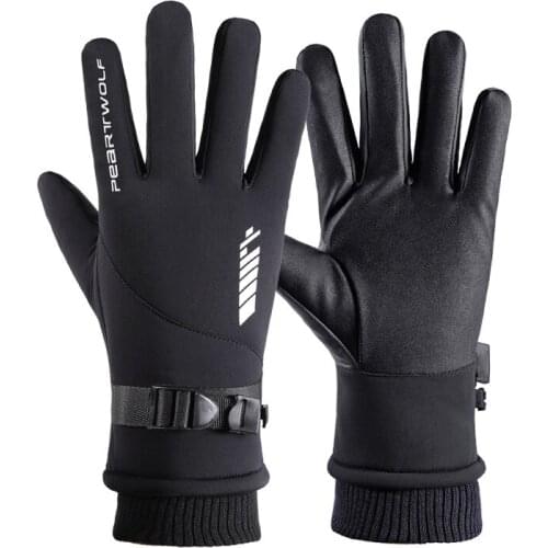 Motorcycle Winter Sports Ski Windproof Waterproof Mens Gloves Touch Screen Non-Slip Cycling Camping Warm Thick Women Gloves