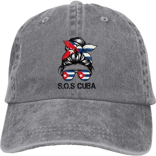Sos Cuba Hat Patria Y Vida - Viva Cuba Libre Trucks Cotton Hat Retro Cowboy Pack Washed Plain Adjustable for Men Baseball Cap