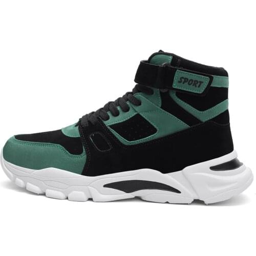 Mens Shoes Casual Sneakers Breathable Platform Mesh Non-slip Durable Outsole Soft Insole High Top Fashion Male Boots 2020 New