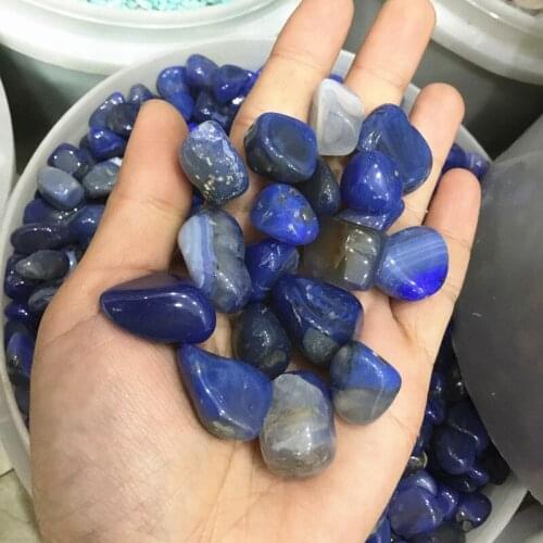 Natural polished agate tumbled stones Blue agate stone for decoration