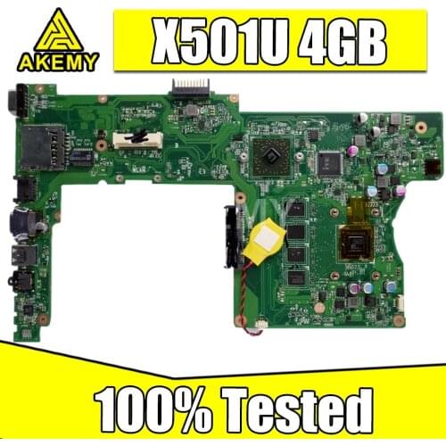 New X501U Motherboard For ASUS X401U X501U Laptop Mainboard 100% Tested 4G-RAM