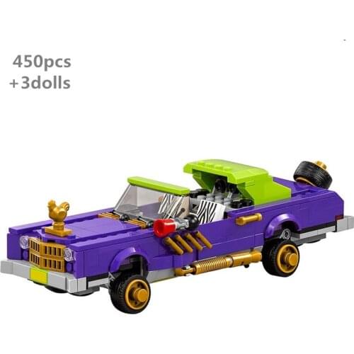 NEW Jokers Notorious Lowrider Convertible Car Building Blocks Creator Retro Vintage Vehicle Classic Model Kit Bricks Kids Toys