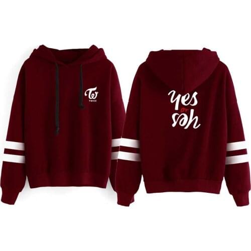 New Kpop TWICE Return To The New Album Yes or Yes Sweatshirt Suit The Autumn Long Sleeve Hoody Hoodies Outerwears with Hat