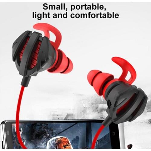 Portable Dynamic Noise Reduction In-Ear Heavy Bass Earpiece Wired Call Earphones Gaming Computer Earpiece With Mic