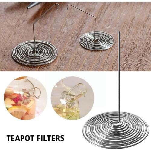 1pcs Steel Tea Leaf Filter Reusable Rust Proof Spice Special Spring Tools Infuser Accessories Teaware Strainer Teapot W1N8