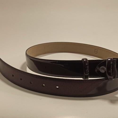 Men Genuine Leather Burgundy Belt Metal Buckle 2021 New Fashion Waistband Natural Black Patent Skin Luxury Business Suits