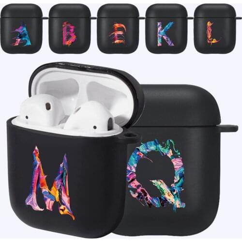 Silicone Cover Case for Apple Airpods (1st/2nd Gen) Painting Letter Pattern Bluetooth Case New Soft Earphone Accessories Skin