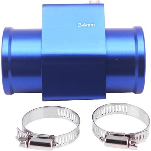 Water Temp Joint Pipe, Car Water Temp Joint Pipe Hose Sensor Gauge Adapter, Blue (34mm)