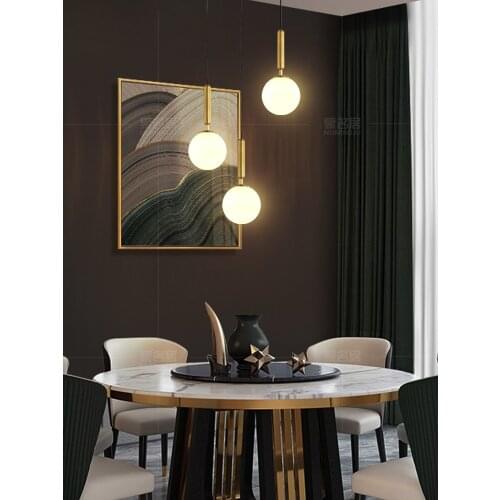 Modern Nordic Glass Ball lamp Creative Hotel Bed Pendant light LED lamp Luxury Master Bedroom Bedside Decor Pendant Lamp CL81202