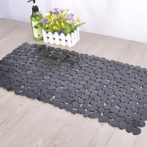 Stylish Cobblestone Bathroom Bath Shower PVC Suction Cup Anti-slip Foot Mat Pad