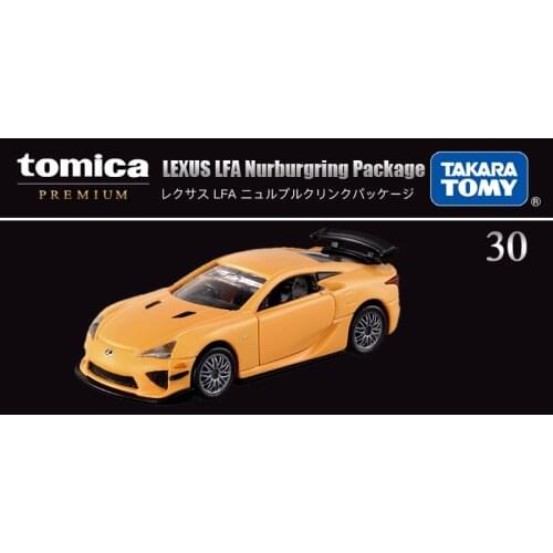 Takara Tomy Tomica Premium #30 LEXUS LFA Nurburgring Package Diecast Sports Car Model Car Toy Gift for Boys and Girls Children