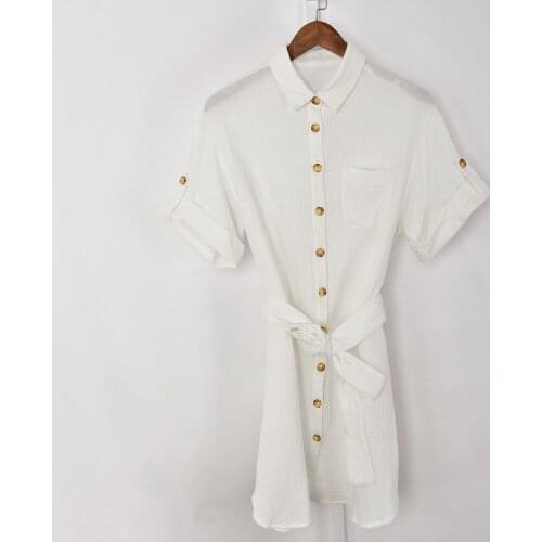 VNXIFM Fashionable Shirt Dresses