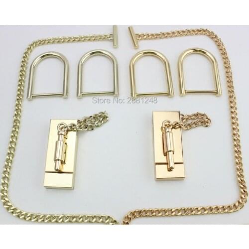 High - end bags hardware accessories luggage chain lock D deduction leather bag DIY hand chain