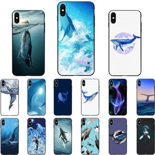 YNDFCNB Whales in the sky underwater creatures Phone Case for iPhone 11 12 pro XS MAX 8 7 6 6S Plus X 5S SE 2020 XR cover