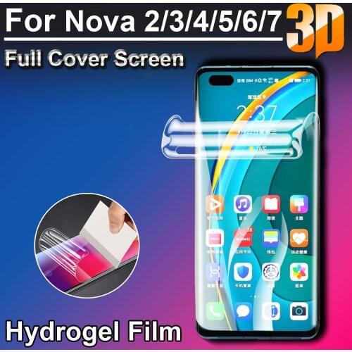 HD-Clear Soft Full Screen Protector for Huawei Nova 2/2S/3/3E/3i/4/4E/5/5i/5Z/5T/6/7 SE Lite Pro 4G 5G Hydrogel Film(Not glass)