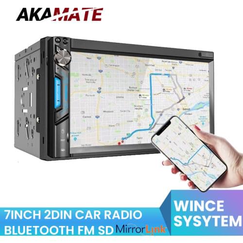 2 Din 7" HD Car Radio Multimedia Video Player MP5 Player Car MP3 Player Radio Bluetooth Fm Mirrolink Radio 71BTC Apple Carplay