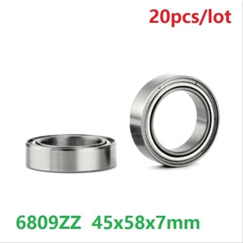 20pcs/lot 6809 ZZ 6809ZZ 45*58*7 bearing Thin section Deep Groove Ball Bearing 45x58x7 mm