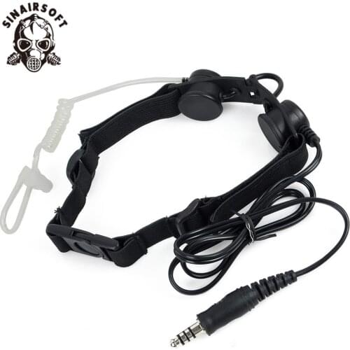 Z Tactical Bowman Throat Mic Adapter For Style EVO III Dual Side Headset Tactical Detective High Tone Headphone Z 033