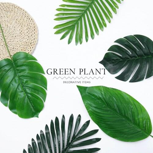Large Artificial Plants Monstera Palm Tropical Plant Green Leaves Home DIY Decoration Wedding Party Office Store Decorations